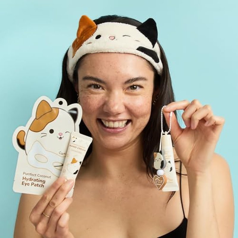 TONYMOLY x Squishmallows Cam the Cat Plush Extra Soft Spa Headband, Soft Fleece