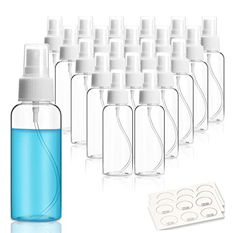 ZEJIA 3 Pack Small Spray Bottle, 2.7oz/80ml Travel Spray Bottle, Empty Fine Mist Spray Bottles, Refillable Mini Spray Bottles with Labels