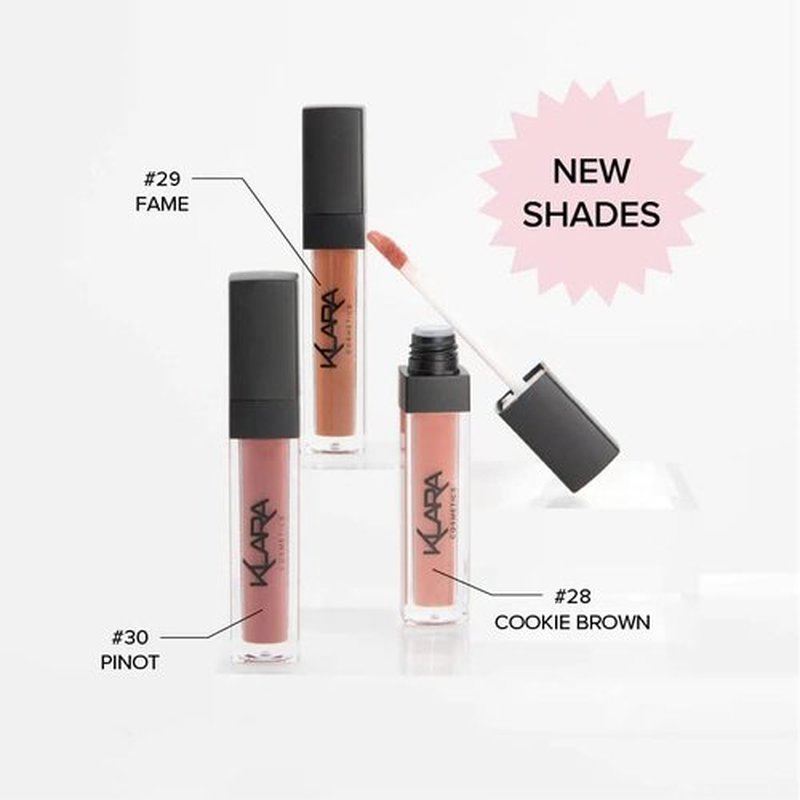 Klara Cosmetics Kiss Proof Lipstick Liquid Matte - Liquid Lipstick for Women - Long Lasting Lipstick - Matte Lipstick - 29 Fame - 0.3 oz