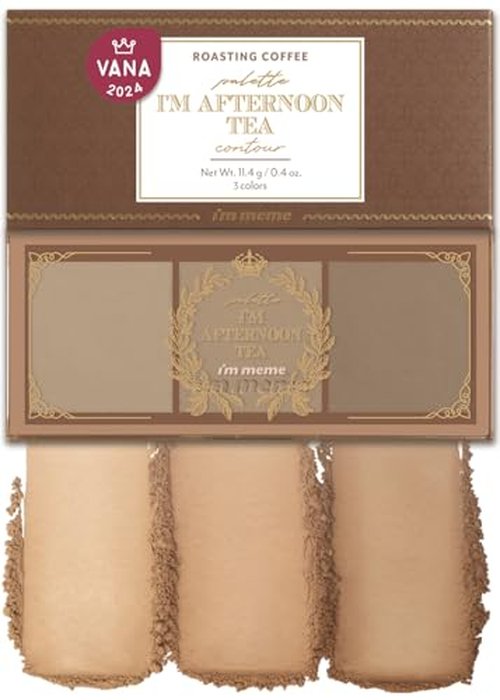 I'm Meme Palette - Afternoon Tea Contour | Frozen Choco, Bronzer Palette for Face & Cheeks, Matte Powder Bronzer, Natural Makeup, Buildable Coverage, Light to Medium, For Cool Tone Skin, 0.4oz