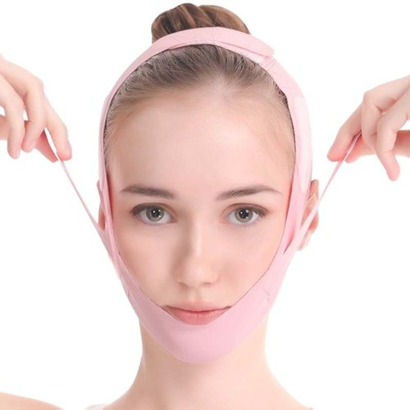 BOTHS58*18cm 1pcs V-Shaped Face with Lifting Mask Breathable Chin Lift Anti-Wrinkle Sleeping Mask with Skin Firming Face Lifting Band
