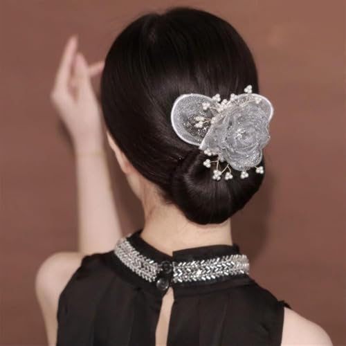 Insstyle Full Star Flower Hair Accessories, Hand Embroidered Flowers Deft Bun Hair, Character Hair Accessories,Lazy Hair Curler (A8)