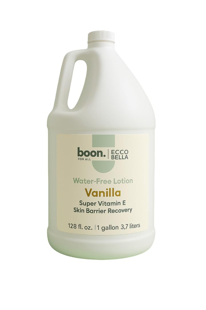Ecco Bella Vanilla Body Lotion - Plant-Based Vegan Formula - Clean and All Natural Body Lotion for Women & Men - Cruelty Free Vanilla Fragrance Body Moisturizer - Organic Body Cream - 1 Gallon