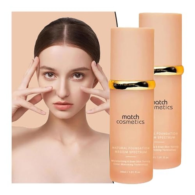 Match Foundation 4 in 1， Rise Luxus Foundation, Match Cosmetics Foundation 4 In 1，Ultrablend 4 in 1 Foundation,4 in 1 Foundation Liquid with Spf 50 (2PCS)