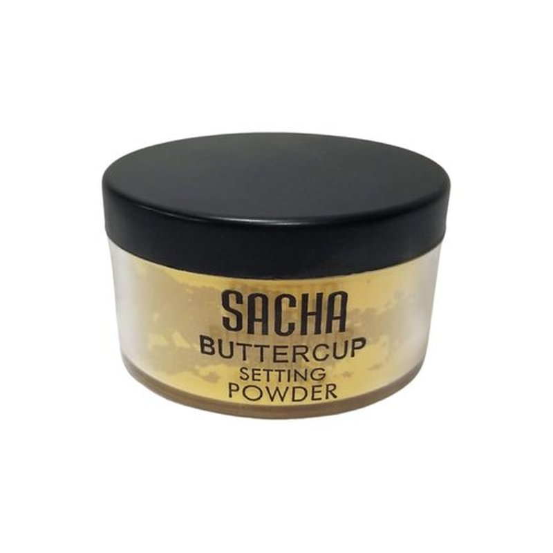 Sacha Buttercup Setting Powder, 0.35 oz, Travel Size and Two Blending Triangles