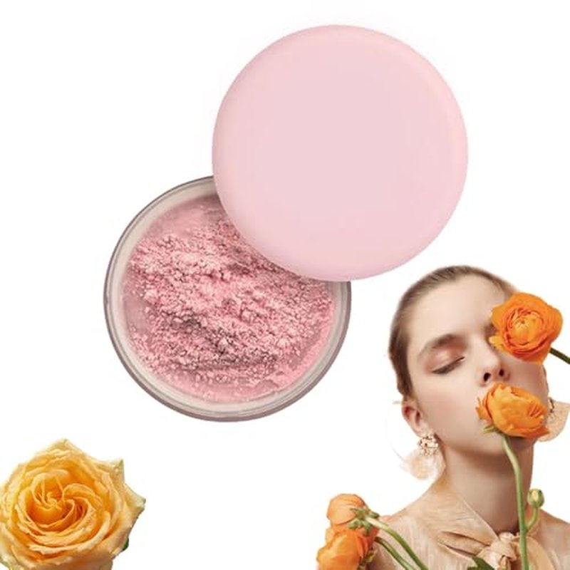 Blurring Setting Powder, 2024 New Pink Powder Setting Blurring Setting Powder Natural Face Makeup for All Skin Tones (Color#01, 1)