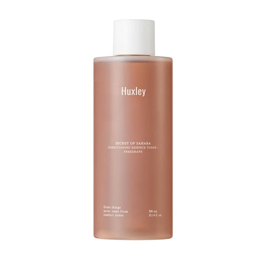 Huxley Secret of Sahara Conditioning Essence Toner: Free Shape, Korean High Moisture Hydrating Skin Prep, Dry Skin Care, Cactus and Ceramide NP | 300ml /10.1 fl. oz.