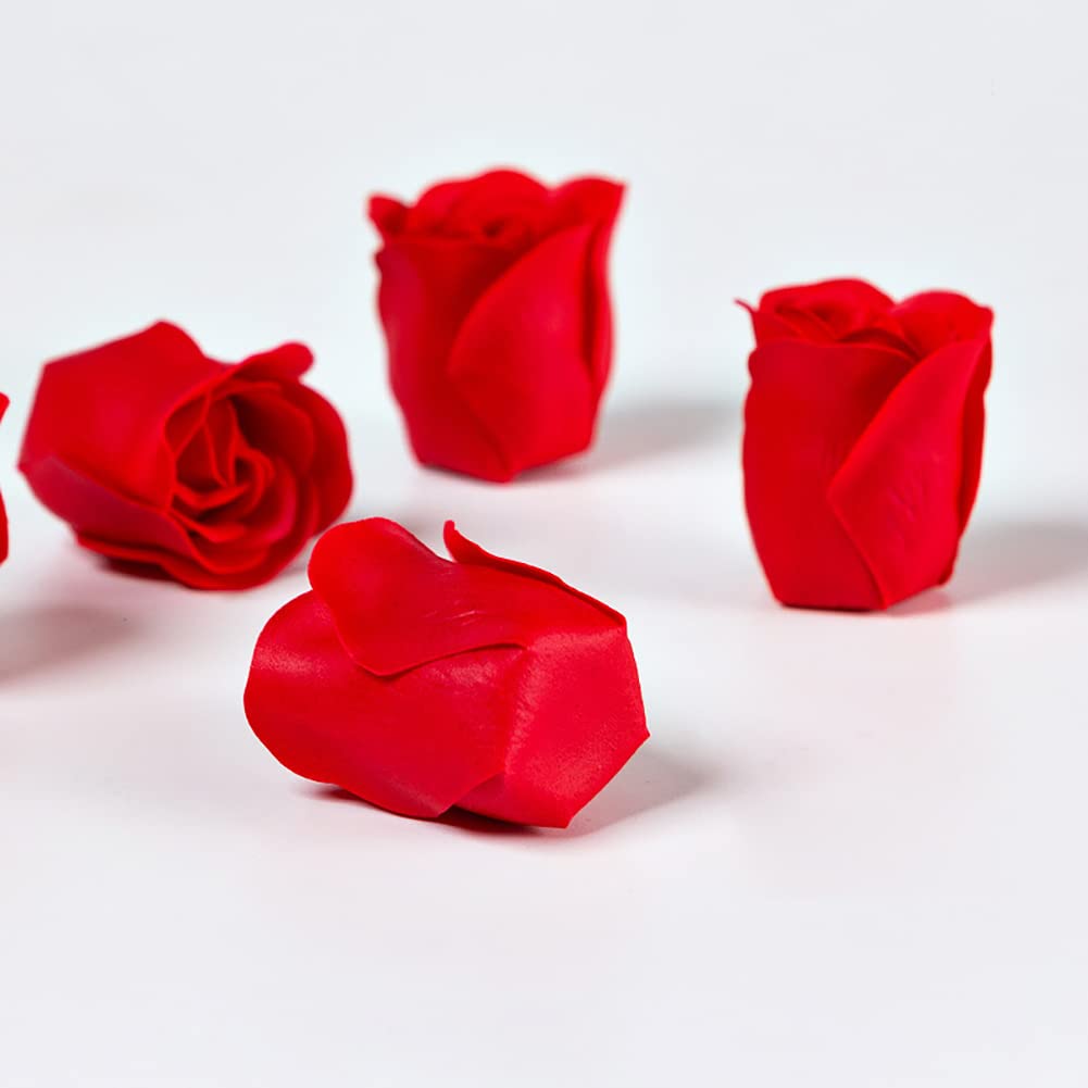 EUBUY 81PCS Bath Soap Rose Flower, Scented Soap Rose Petals Body for Valentine's Day, Wedding, Anniversary, Birthday, Petals Body Soaps in Gift Box