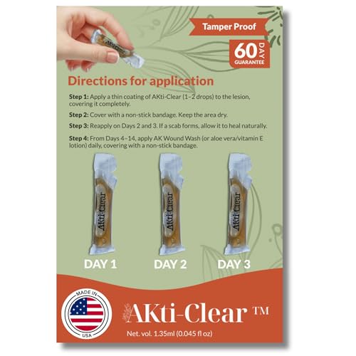 AKtiClear is formulated for use on Actinic Keratosis. Botanically-Infused Dermatological Skin Care Apply to Sun Damaged Skin Lesions right at Home. Fast 3-Day Application.