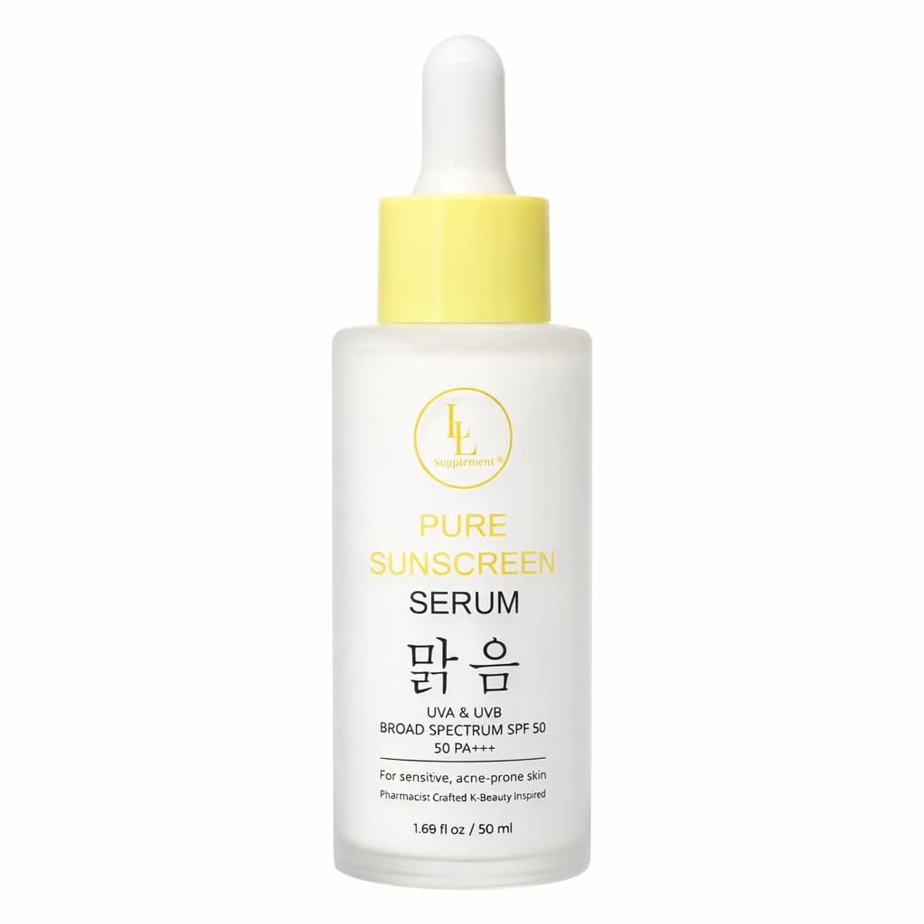 Pure Sunshine Serum SPF 50 | Pharmacist-Formulated Hydrating Face Sunscreen & Primer | Niacinamide Hyaluronic Acid + Vitamin B5 | Invisible Broad Spectrum UV Defense for Oily Sensitive Skin | 1.7 oz