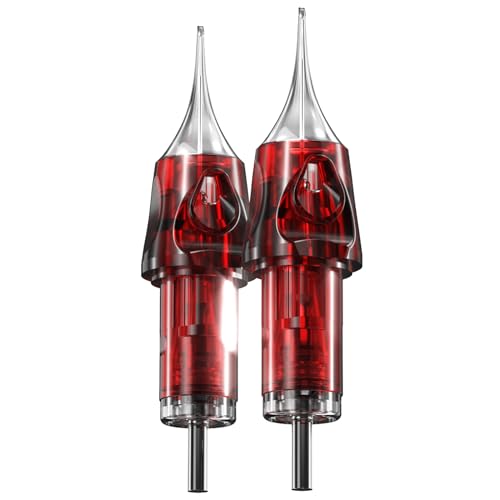 CNC Tattoo Cartridges Needles 20Pcs #10 Bugpin Disposable Needles with Membrane Round Shader EN04-20-1009RS