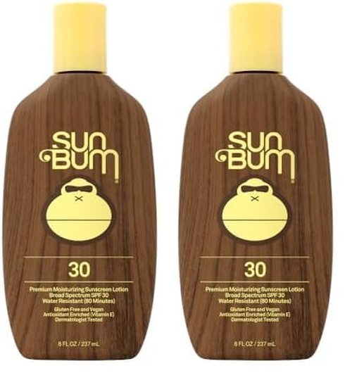Sun Bum Original Scent SPF 30 Sunscreen Lotion | Vegan and Hawaii 104 Act Compliant (Octinoxate & Oxybenzone Free) Broad Spectrum Moisturizing UVA/UVB Sunscreen with Vitamin E | 8 oz (Pack of 2)
