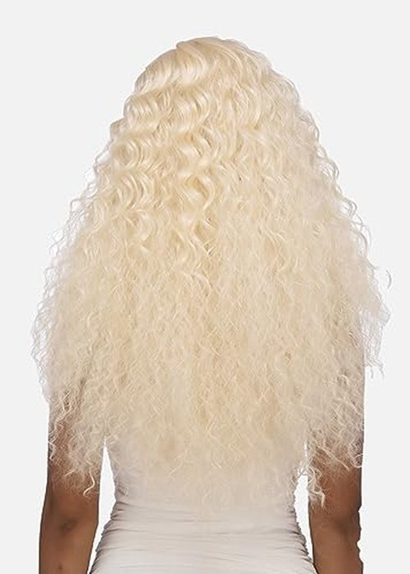 Vivica A. Fox JESSA, SYNTHETIC HAIR, Natural Baby Lace Wig, Color CAPPUCCINO, Three tone color. Light Golden BlondeTop, Caramel color Middle & Medium Dark Brown (#4) Bottom