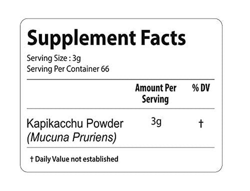 bixa BOTANICAL Mucuna Pruriens Powder (Velvet Bean Powder/Kapikacchu) ǀ Ayurvedic Herbal Supplement ǀ Energy Booster | 200 Grams / 7 OZ | Gluten Free, Non-GMO, Steam Sterlized, Vegan, 100% Pure.