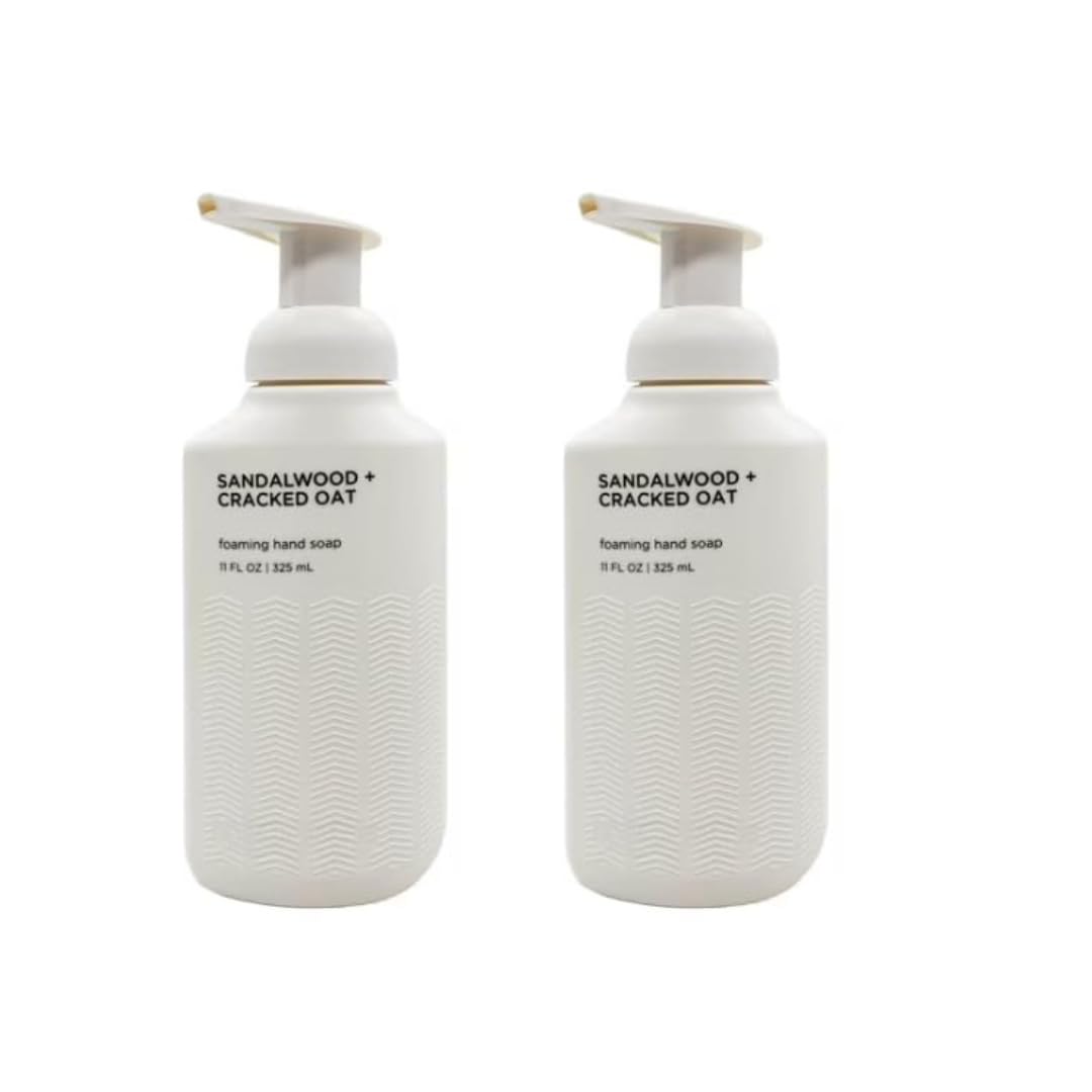 Scent Land Sandalwood and Cracked Oat Foaming Hand Soap 11 fl.oz (2 Pack) Moisturizing Hand Wash for Soft, Clean Hands Paraben, Sulfate & Dye Free