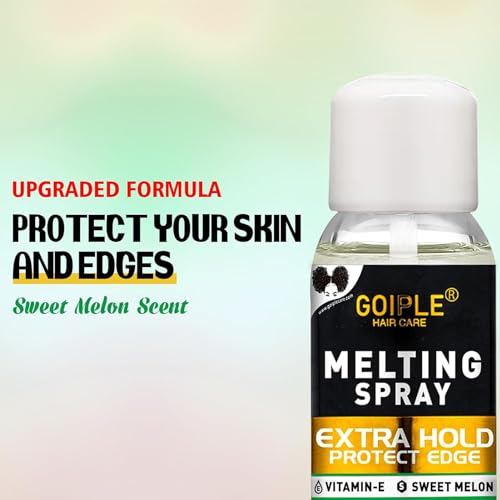 Lace Melting Spray - Glue-Less Hair Adhesive for Wigs & Extensions, Extra Hold Natural Forming Wax Stick