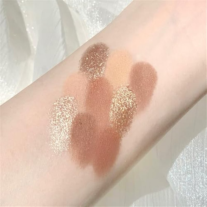 GHFCZOO Blooming Your Own Beauty Eyeshadow Palette, 9 Shades, Glitter and Matte Finishes (05#)