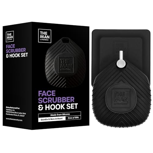 The Man Face Scrubber - Silicone Face Scrubber for Men, Gentle Exfoliating Face Massager, Flex Face Brush for Men, Removes Dead & Dry Skin, Face & Skin Care Scrub, Shower Facial Cleansing Brush