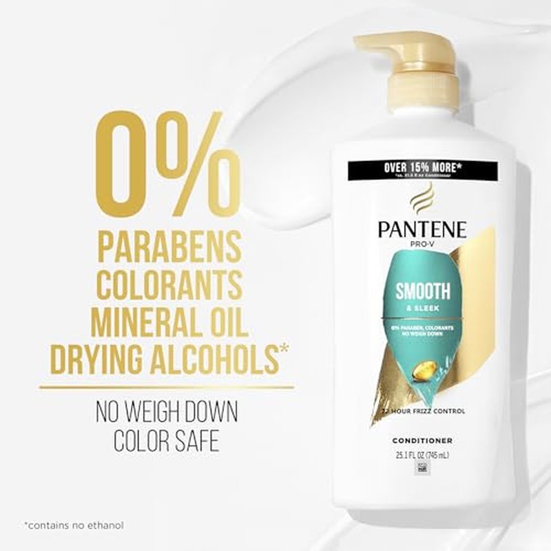 Pantene Pro-V Smooth & Sleek Conditioner, 24 Fl Oz, Pack of 1