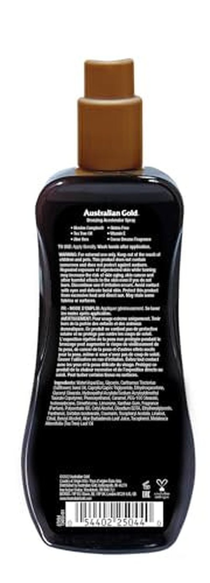 Australian Gold Dark Tanning Accelerator Spray Gel With Bronzer | 8 Fl Oz, Multicolor, AGCB175(Packaging May Vary)