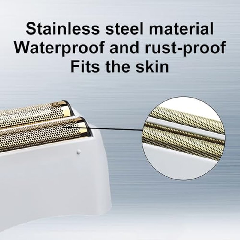 1 Pack White Pro Shaver Replacement Foil with Cutter Bar Assembly Compatible with andis 17150/17155/17200 Shaver ProFoil Lithium Replacement Golden