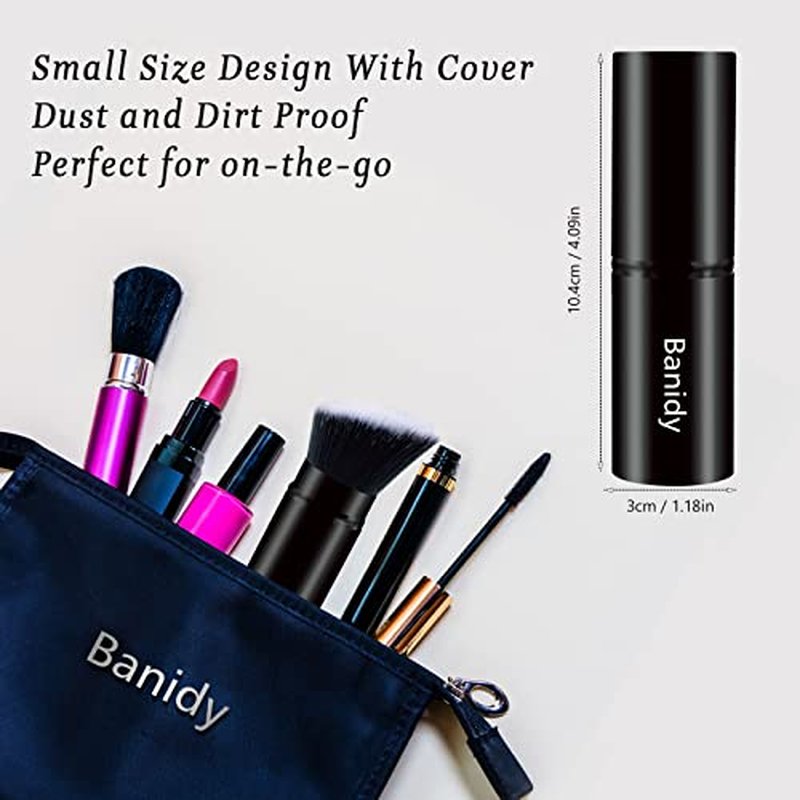 Makeup Brush, Banidy Retractable Kabuki Brush Foundation Brush for Powder Blush, Bronzer, Buffing, Liquid, Cream