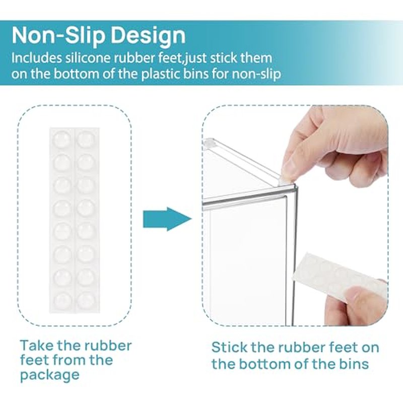 Vtopmart 7.6" H Clear Stackable Storage Drawers, 2 Pack Plastic Organizers Bins for Skincare, Cosmetics,Beauty Supplies,Ideal for Vanity, Bathroom,Kitchen Countertop,Cabinet Organization