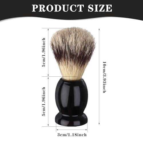 7Pcs Men Shaving Brushes Wood Handle, Professional Salon Tools Hand Crafted Shaving Brush Wood Handle Shave Brushes Handmade Pure Badger Hair Brush for Men Beard