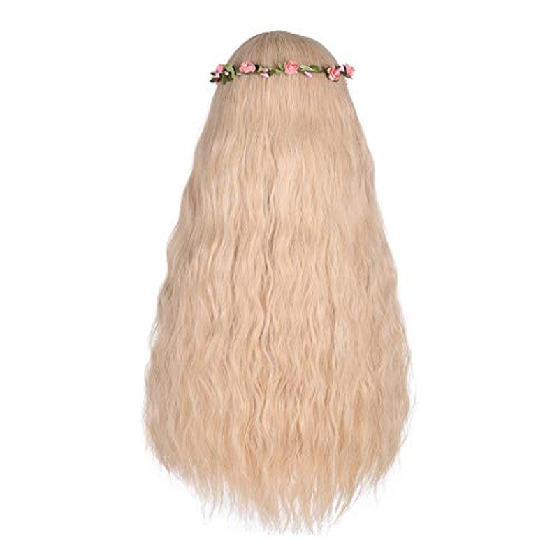 FYXZHUO Mixed Blonde Cosplay Tiger King Wig for Women,With Braid Long Wavy Girl Princess Costume Wig,Suitable for Daily Wear and Masquerade
