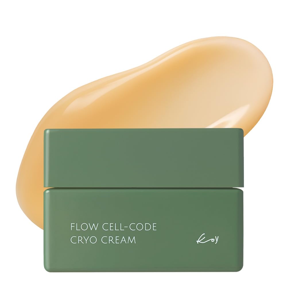 KOY Flow Relief Cryo Cream, Instant -4.49°C Cooling, Hydrating, Soothing Facial Moisturizer with with Hyaluronic Acid, Oxygen, Refreshing and Revitalizing for Skin Barrier and Redness, 1.69 fl. oz