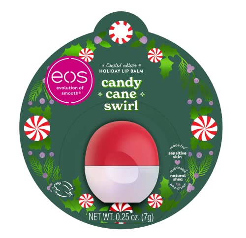 EOS Limited Edition Holiday Lip Balm, Raspberry Cloud & Blackberry Bellini, All-Day Moisture, Made for Sensitive Skin, 0.14 oz, 2-Pack, Clear