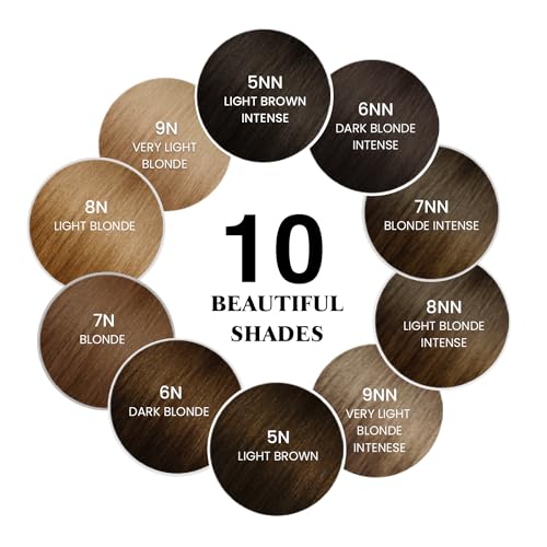 MOEHAIR Hair Coloring Kit | 5N Permanent Hair Color (Light Brown), 20 Volume Developer 6%, Coloring Brush, Gloves & Mixing Bowl | Keratin Infused Color | Gray Coverage | Adds Shines