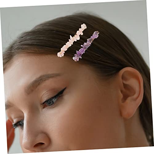 Mikinona 8 Pcs crystal stone hairpin hair barrettes for women hair jewels hair accessories for women wedding no 1 hairpin diamond hair clips hair pearls girl Metal headgear