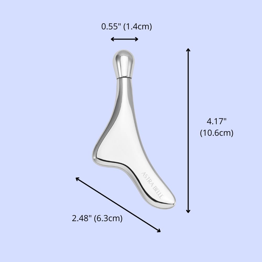 ASTRA BELLE 3-in-1 Facial Sculpting Gua Sha, Eye Roller for Puffy Eyes, Cream Applicator for Lift, and Contour | Facial Massage, Used for Face, Under Eyes, Neck, and Jaw with Travel Pouch or Case