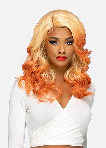 Vivica A. Fox CHORLEY, SYNTHETIC HAIR, Natural Baby Lace Wig, Color FS1B/30, 80% (#1B) with 20% Copper Blonde(#30) Frost