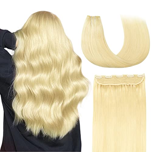 Isheeny Clip In Hair Extensions Real Human Hair Clip In Extensions One Pieces Blonde Seamless Clip In Hair Extensions Human Hair 15Inch Real Hair Extensions Clip In Human Hair 80g