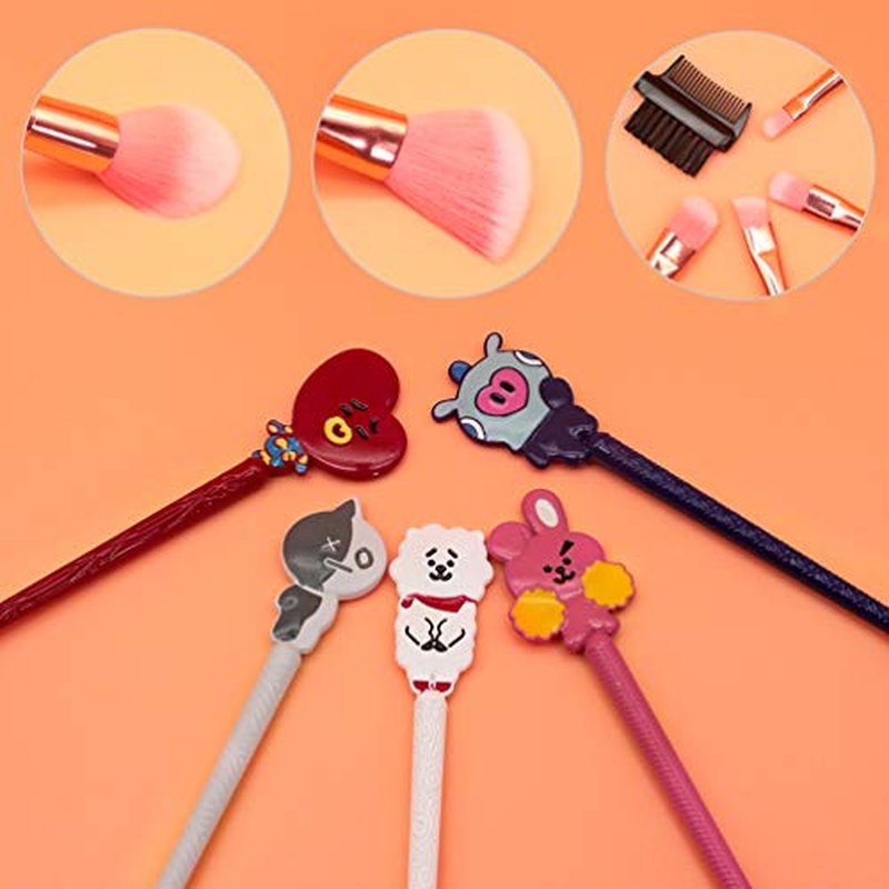 CuteBrush Makeup Brush Set w/Pouch Cosmetic Brushes With Sailor Moon Gems(KS-BTS)