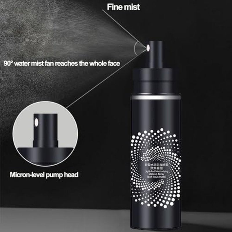 Long Lasting Hydrating Makeup Setting Spray, Long Lasting Makeup Setting Spray, Makeup Setting Spray for Face, Setting Spray For Makeup Long Lasting for All-Day Makeup Perfection (Black, 1)