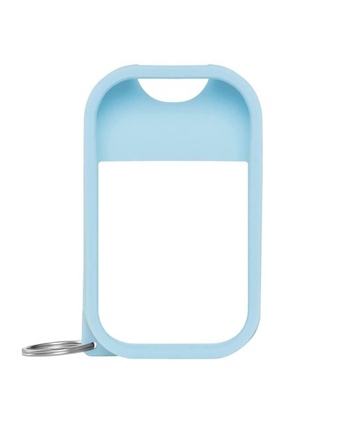 Touchland Mist Case for Power Mist and Glow Mist (1FL OZ), Protective and Stylish Hand Sanitizer Spray Accessory, Silicone Case with Keyring, Frosty Blue