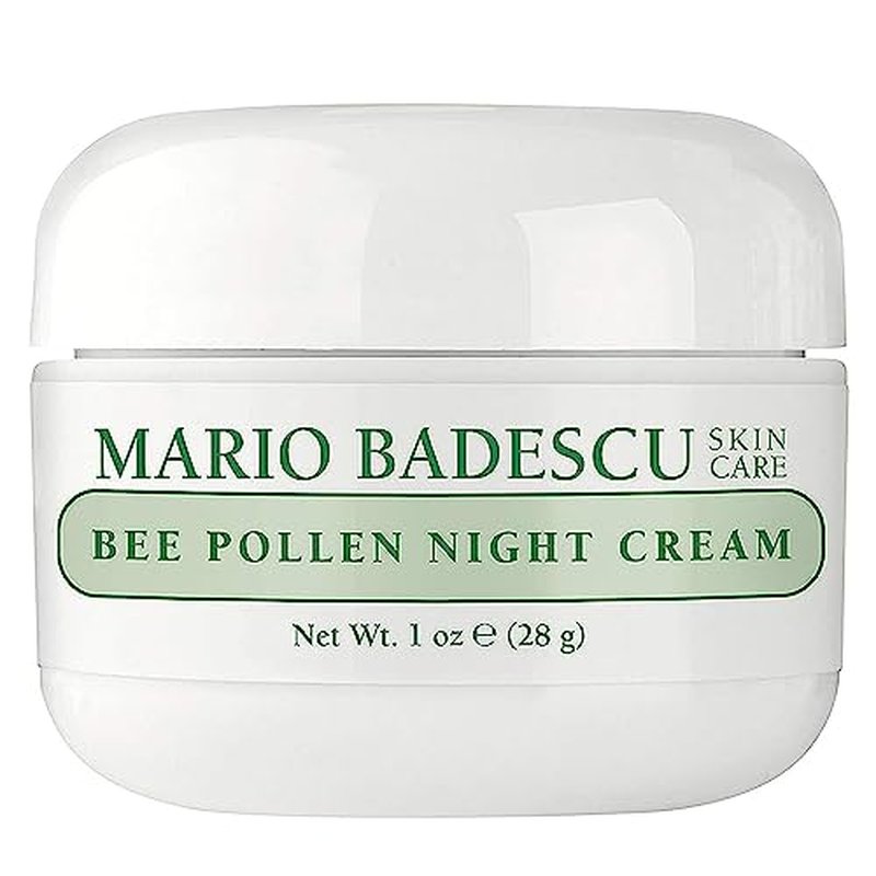 Mario Badescu Bee Pollen Night Cream for Women Anti Aging Overnight Face Cream Formulated with Smoothing Beeswax and Peanut Oil, Ideal for Combination, Dry or Sensitive Skin, 1 Oz