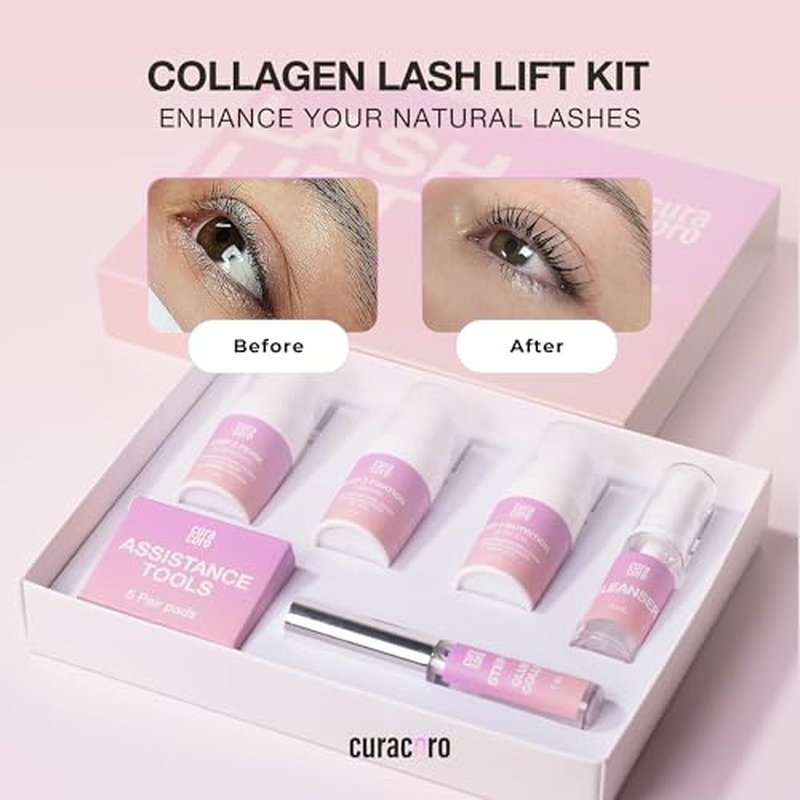 Curacoro Lash Lift Collagen Nourishing Lotion - Professional Eyelash Perm Kit, Semi-Permanent Lash Curling, Nourishing Collagen, Hygiene Safe & Easy to Clean Professional Use (Step 4)