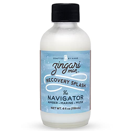 Zingari Man - The Navigator Recovery Splash - Mens Skin Care Aftershave Products - Moisturizer and Body Lotion Wash - Hydration Primer With Cologne and Oil Blend - Sensitive Shaving Treatment