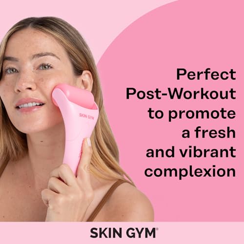 SKIN GYM Cryogel Ice Roller for Face - Anti Aging Ice Face Roller & Eye Roller for Eye Puffiness Relief, Travel Size Face Roller Skin Care & Face Ice Roller, Light Facial Ice Roller & Face Depuffer