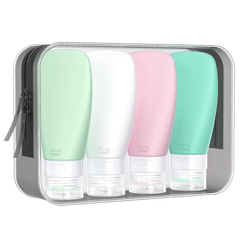 INSFIT Travel Bottles for Toiletries, TSA Approved 3oz Travel Size Bottles Leak Proof Travel Containers for Toiletries, BPA Free Refillable Travel Toiletry Bottles for Shampoo Body Wash Liquids