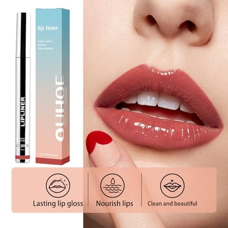 Timbersonic Lip Stain, Timbersonic Peel off Lip Stain, Timbersonic Peel off Lip Liner, Long Lasting Lip Stain Peel Off, Infused with Hyaluronic Acid & Vitamin E, For All Skin Type (#01-Light Brown)