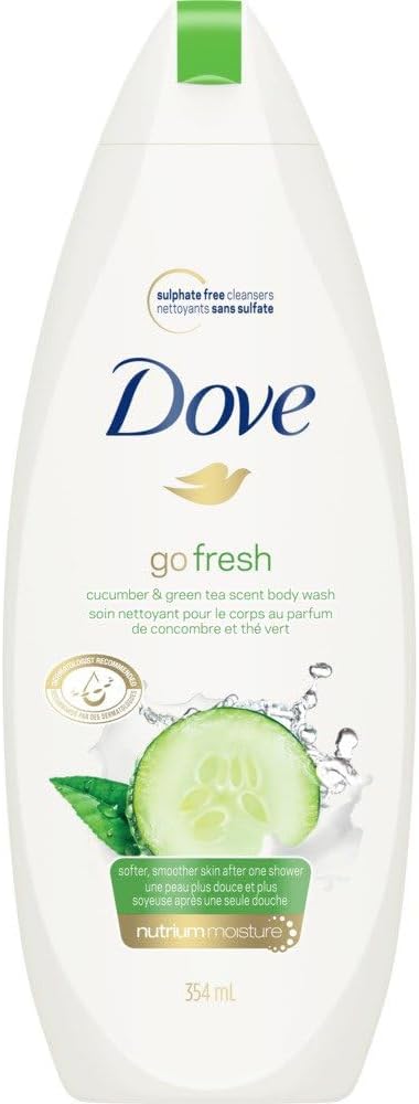 Dove Body Wash 11 Ounce Go Fresh Cucumber & Green Tea, 11 Fl Oz (Pack of 2)