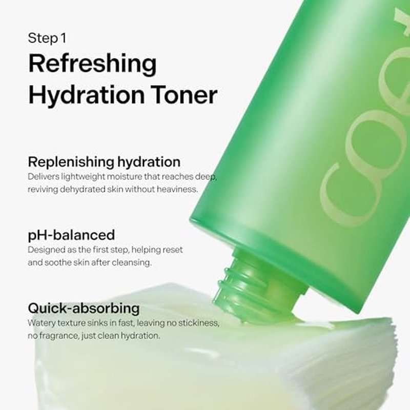 Hydration Toner & Deep Moisture Serum Set - Korean Skincare Essentials for Refreshing Skin