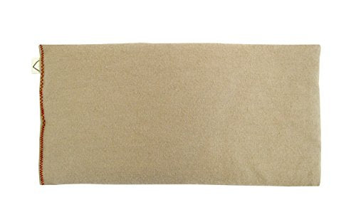 Peacegoods Unscented Eye Pillow - Made from Soft Cotton Flannel - Weighted Filled with Flax Seed Microwavable - Yoga Massage Headache Sleep Made USA - Beige
