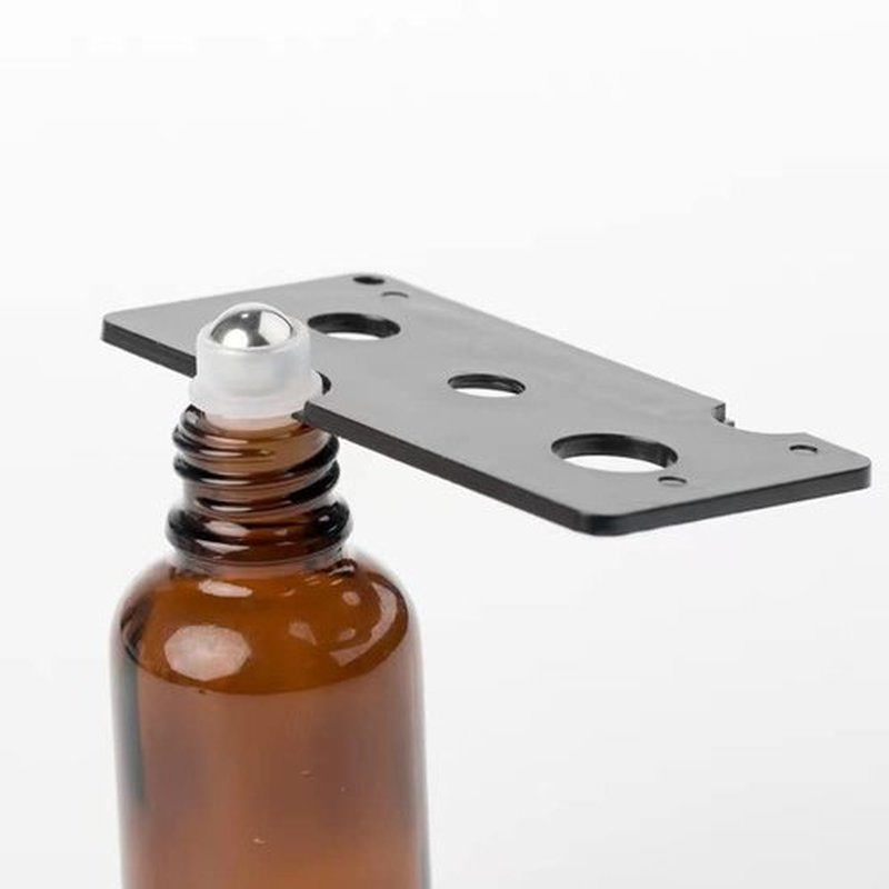 HINNASWA Essential Oil Roller Bottles, Empty Refillable Roll on Glass Bottles, Leak proof Glass Bottle, Stainless Steel Balls for Essential Oil 6 Packs (Amber, Blue, White)