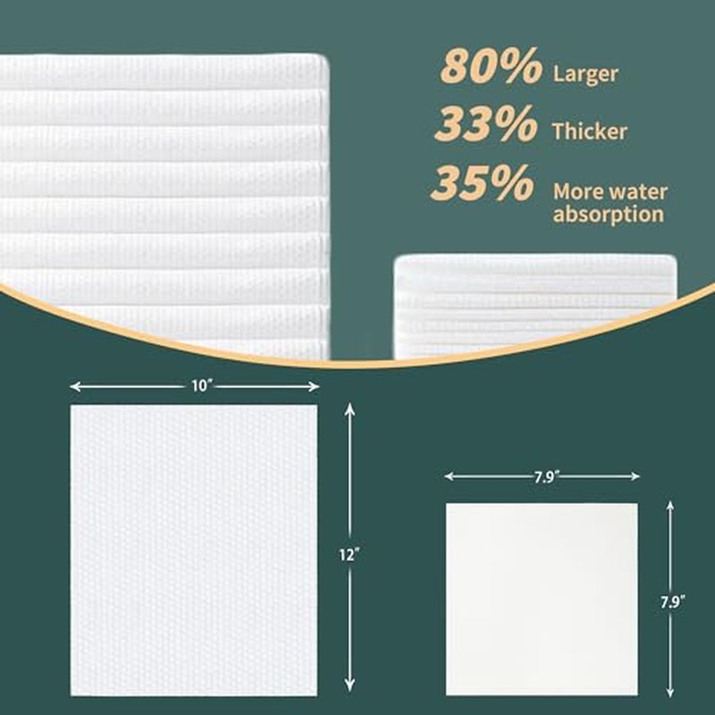 Ourmed Life Disposable Face Towels, Clean Facial Wash Cloth without Lint, Biodegradable Cleansing Dry Wipes, Skincare and Makeup Remover Towels for Sensitive Skin (Unscented, 50 Count, Pack of 1)
